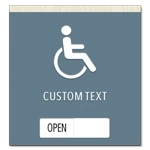 1-Line Custom Regulatory Sign w/Sliding Panel