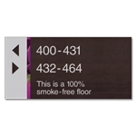 2-Line Directional Sign Smoke-Free Floor