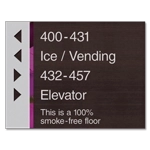 4-Line Directional Sign Smoke-Free Floor