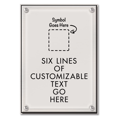 6-Line General Information Sign w/Symbol