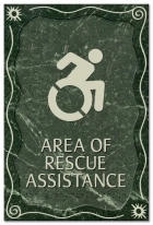 Area of Rescue Assistance Sign - NYC Compliant