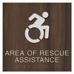 Area of Rescue Assistance Sign - NYC Compliant