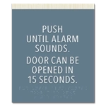 Delayed Egress Push/Pull Sign - CA Compliant