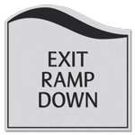 Exit Ramp Down Egress Sign - CA Compliant