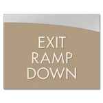 Exit Ramp Down Egress Sign