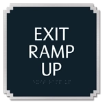 "Exit Ramp Up" Egress Sign - CA Compliant