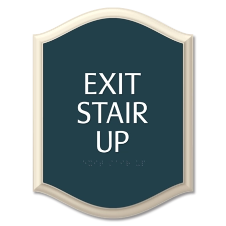 "Exit Ramp Up" Egress Sign - CA Compliant