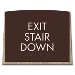 "Exit Ramp Up" Egress Sign - CA Compliant