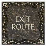 "Exit Route" Egress Sign - CA Compliant