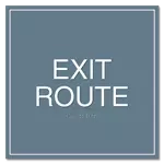 "Exit Route" Egress Sign - CA Compliant