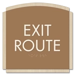 "Exit Route" Egress Sign - CA Compliant