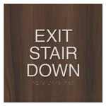 "Exit Stair Down" Egress Sign - CA Compliant