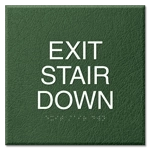 "Exit Stair Down" Egress Sign - CA Compliant