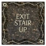 "Exit Stair Up" Egress Sign - CA Compliant