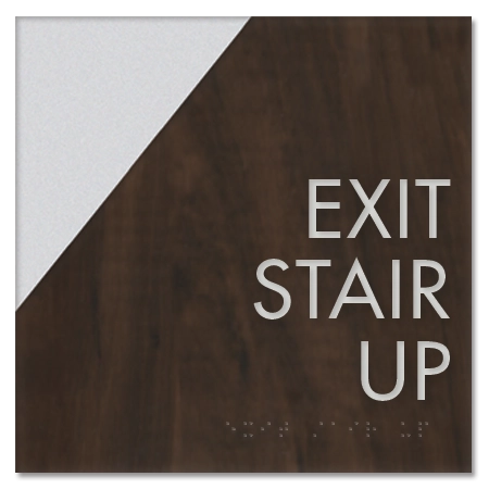 "Exit Stair Up" Egress Sign - CA Compliant