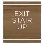 "Exit Stair Up" Egress Sign - CA Compliant