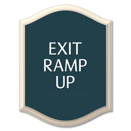 "Exit Stair Up" Egress Sign - CA Compliant