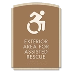 Exterior Area for Assisted Rescue Sign - Dynamic ISA Symbol