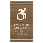 Exterior Area for Assisted Rescue Sign - Dynamic ISA Symbol