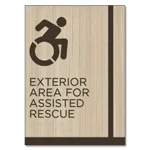 Exterior Area for Assisted Rescue Sign - Dynamic ISA Symbol