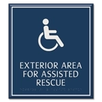 Exterior Area for Assisted Rescue Sign - ISA Symbol