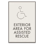 Exterior Area for Assisted Rescue Sign - ISA Symbol