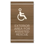 Exterior Area for Assisted Rescue Sign - ISA Symbol