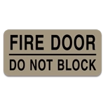 Fire Door - Do Not Block Label