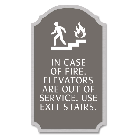 In Case of Fire, Elevators Are Out of Service... w/No Braille