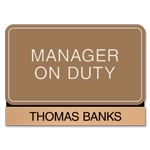 Manager on Duty Sign w/ Nameplate