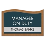 Manager on Duty Sign w/ Nameplate