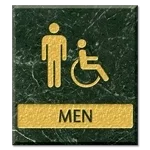 Men Sign w/Male & ISA Symbols