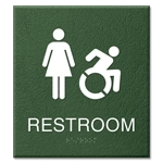 Restroom Sign w/Female & Dynamic ISA Symbols