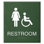 Restroom Sign w/Female & ISA Symbols