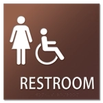 Restroom Sign w/ Female & ISA Symbols