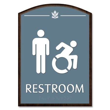 Restroom Sign w/Male & Dynamic ISA Symbols