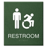 Restroom Sign w/Male & Dynamic ISA Symbols