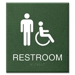 Restroom Sign w/Male & ISA Symbols