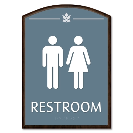 Restroom Sign w/ Unisex Symbols
