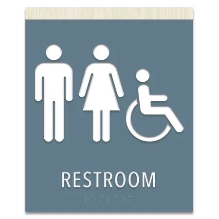 Restroom Sign w/Unisex Symbols