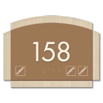 Room Number Sign w/Symbols