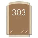 Room Number Sign w/Symbols