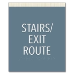 "Stairs/Exit Route" Egress Sign - CA Compliant