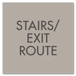 "Stairs/Exit Route" Egress Sign - CA Compliant