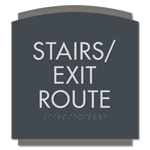 "Stairs/Exit Route" Egress Sign - CA Compliant