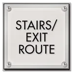 "Stairs/Exit Route" Egress Sign - CA Compliant