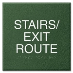 "Stairs/Exit Route" Egress Sign - CA Compliant