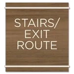 "Stairs/Exit Route" Egress Sign - CA Compliant