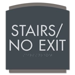 "Stairs/No Exit" Egress Sign - CA Compliant