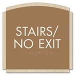 "Stairs/No Exit" Egress Sign - CA Compliant